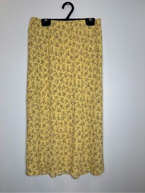 Billabong girls Yellow Floral Maxi Skirt - Women boho beach summer sz 10